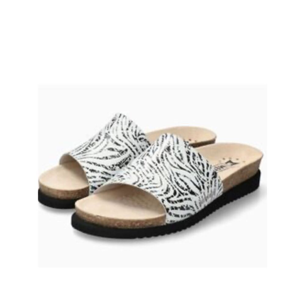Mephisto Women’s Hanik Slide Sandal, Black/White, Size EU42/US11.5, NWOT